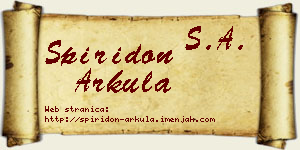 Spiridon Arkula vizit kartica